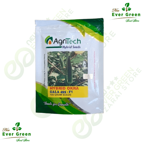 Gala 455 F1 100gm Hybrid Okra Seed Bhindi Agritech Green Gold