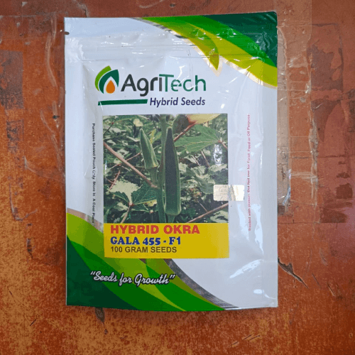 2nd Gala 455 F1 100gm Hybrid Okra Seed Bhindi Agritech Green Gold