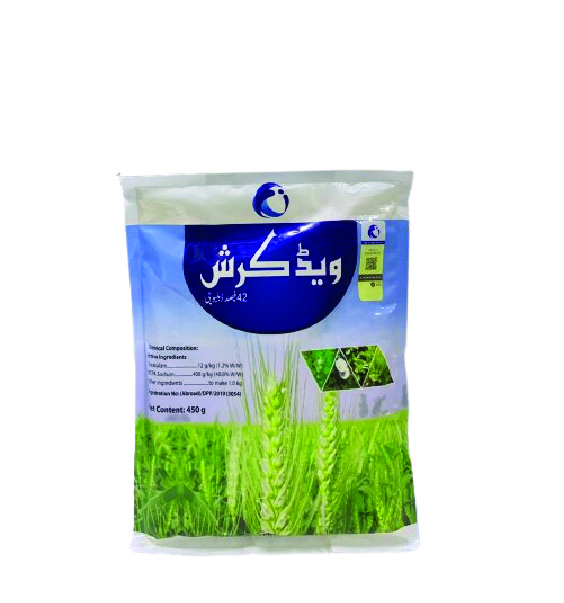 Weed Crush 42wp 450gm Ici Pesticide Wheat Weedicide / Herbicide For Broad Leafs Florasulam 12g/kg + Mcpa Sodium 408 G/kg گندم میں چوڑے پتے والی جڑی بوٹیوں کیلئے