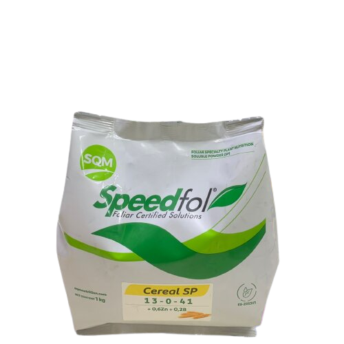 Speed Fol High K Cereal Sp Npk 13 0 41 + Te 1kg Soluble Fertilizer Sqm Swat Agro Chemicals Foliar Specialty Plant Nutrition Soluble Powder Sp Speedfol Cereal Foliar Certified Solutions High Potash Witth Zn 6 B 2