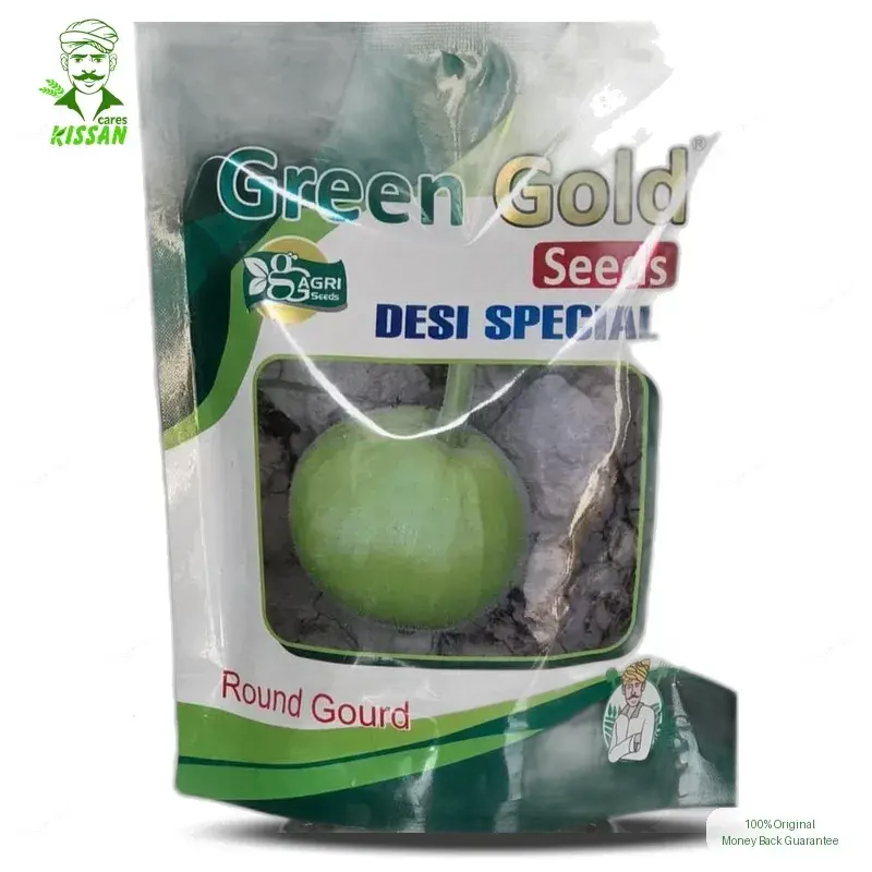 Gourd Kadu Green Agri Seeds Desi Special Gold Round Hybrid Seed 200gm - GreenGold Agri Seeds - Price in Pakistan Today (کدو / لوکی) - Seeds (Hybrid seeds Pakistan) Price in Pakistan Online | Kissan Cares - Label Detail Thumbnail