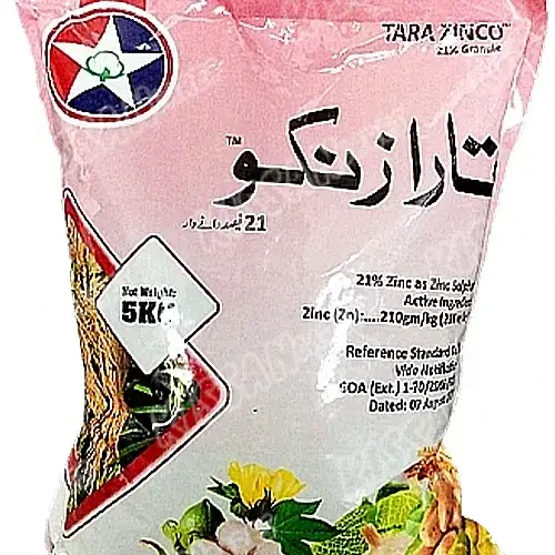 Zinc Sulphate 21% Fertilizer - Tara group of Pakistan - Price in Pakistan Today (تل) - Pesticides (Fertilizer prices Pakistan) Price in Pakistan Online | Kissan Cares - Back View Thumbnail