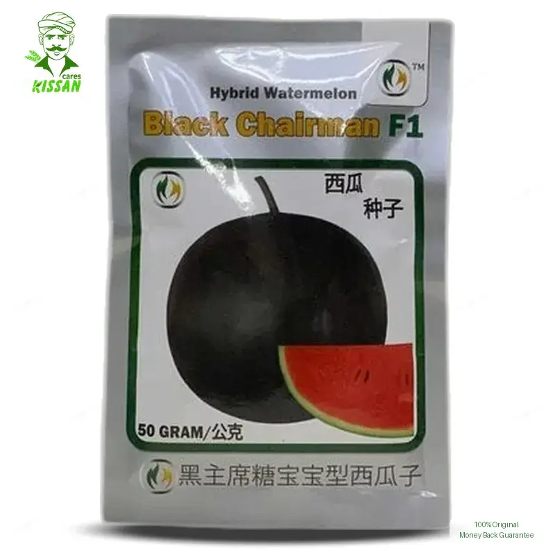 Watermelon Black Chairman Imported Tarbooz Beej Water Melon F1 Hybrid Seed 50g - Syngenta Seeds - Price in Pakistan Today (تربوز) - Hybrid Seeds (Hybrid seeds Pakistan) Price in Pakistan Online | Kissan Cares - Application View Thumbnail