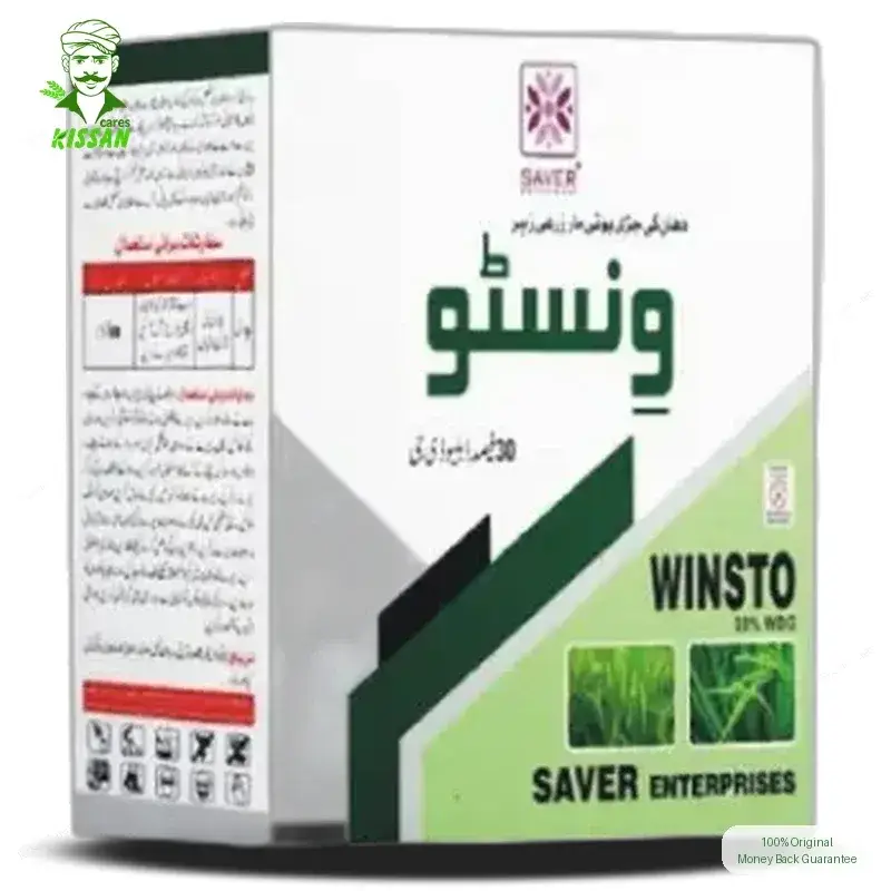(جڑی بوٹی مار دوا) Winsta 30wdg 100gm Bispyribac Sodium 180 Gm/kg + Bensulfuron Methyl 120 Gm/kg Weedicide 30wdg - Saver Enterprise - Pesticides (Winsta 30wdg 100gm price) Price in Pakistan Online | Kissan Cares - Label Detail Thumbnail