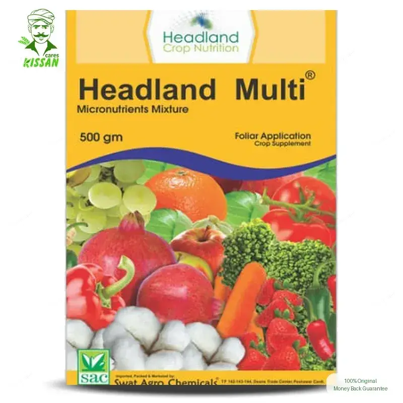 (تل) Headland Multi Micronutrients Mixture 10% Crop Supplement Foliar Application Headland Uk Boron 10gm Copper 10gm Iron 30gm Manganese 10gm Zinc 40gm Ec Chelated Fertilizer 500gm - Swat Agro Chemicals - Pesticides (Fertilizer prices Pakistan) Price in Pakistan Online | Kissan Cares