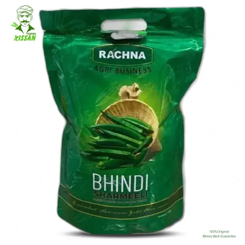 (بھنڈی) Rachna Sharmeeli Bhindi Op Okra Seed 1kg - Rachna Agri Business - Seeds (Rachna Sharmeeli Bhindi Op Okra Seed 1kg price Pakistan) Price in Pakistan Online | Kissan Cares - Back View Thumbnail