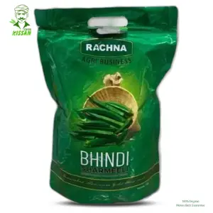 Rachna Sharmeeli Bhindi Op Okra Seed 1kg - Rachna Agri Business - Price In Pakistan Today (بھنڈی) - Seeds (Rachna Sharmeeli Bhindi Op Okra Seed 1kg price Pakistan) Price in Pakistan Online | Kissan Cares - Back View