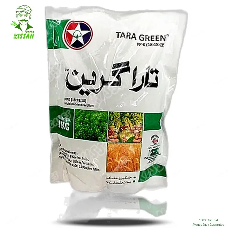 Tara Green Npk 18 18 18 Multi Nutrient Tara Group Pakistan Fertilizer 1kg - Tara group of Pakistan - Price in Pakistan Today (تل) - Pesticides (Fertilizer prices Pakistan) Price in Pakistan Online | Kissan Cares