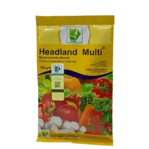 Headland Multi Micronutrients Mixture 10percent Crop Supplement Foliar Application Headland Uk Boron 10gm Copper 10gm Iron 30gm Manganese 10gm Zinc 40gm Ec Chelated Fertilizer 150gm - Swat Agro Chemicals - Price in Pakistan Today (تل) - Pesticides (Fertilizer prices Pakistan) Price in Pakistan Online | Kissan Cares - Back View