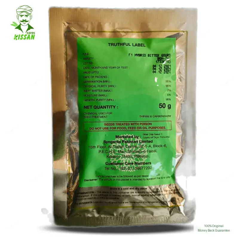 Bgh-741 Bitter Gourd Karela Hybrid Seed 50g - Syngenta - Price In Pakistan Today (کریلا) - Hybrid Seeds Price in Pakistan Online | Kissan Cares - Label Detail Thumbnail