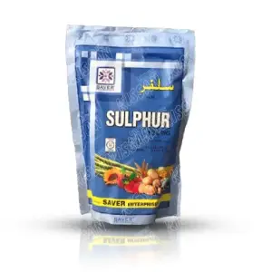 Sulphur 80%wg 800g/kg Fungicide 1kg - Saver Enterprise - Price In Pakistan Today (سلفر) - Pesticides (Saver Enterprise Sulphur fungicide price) Price in Pakistan Online | Kissan Cares - Back View