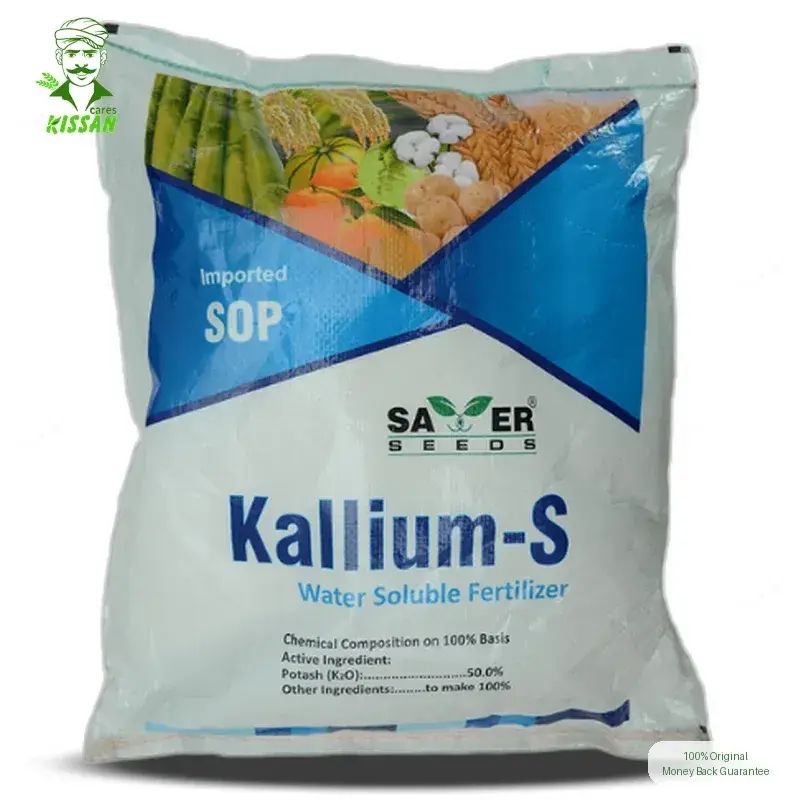 Kallium S Potash 50% Micronutrient Crop Supplement 25kg - Saver Enterprise - Price In Pakistan Today (پوٹاش) - Pesticides (potash 50% price in pakistan) Price in Pakistan Online | Kissan Cares