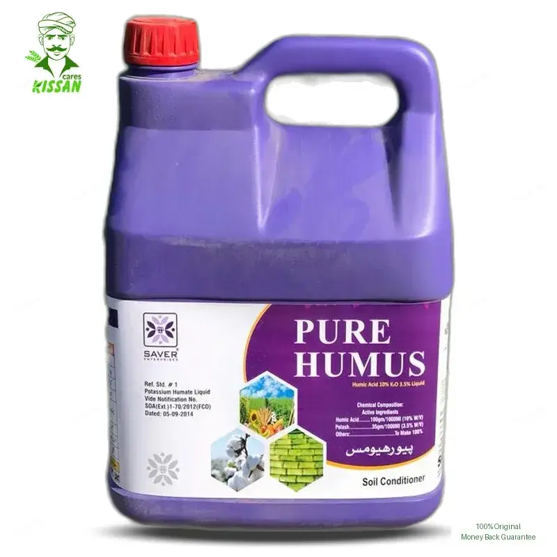 Pure Humus 4ltr Humic Acid And Potash Liquid Micronutrients - Saver Enterprise - Price In Pakistan Today (پوٹاش) - Pesticides (Pure Humus 4ltr price Pakistan) Price in Pakistan Online | Kissan Cares - Label Detail Thumbnail