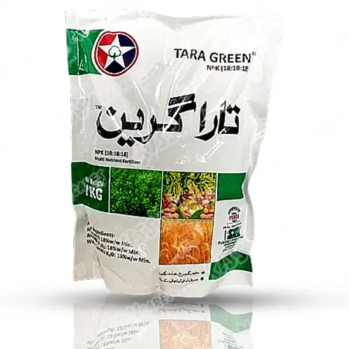 Tara Green Npk 18 18 18 Multi Nutrient Tara Group Pakistan Fertilizer 1kg - Tara group of Pakistan - Price in Pakistan Today (تل) - Pesticides (Fertilizer prices Pakistan) Price in Pakistan Online | Kissan Cares