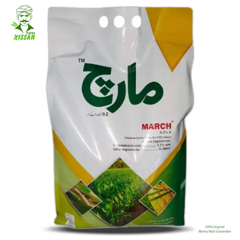March 2g Chlorantraniliprole 8kg Insecticide 2g - Saver Enterprise - Price In Pakistan Today (کیڑے مار دوا) - Pesticides (Kissan Cares) Price in Pakistan Online | Kissan Cares - Back View Thumbnail